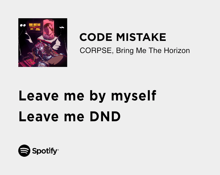 code mistake - corpse &amp; bmth