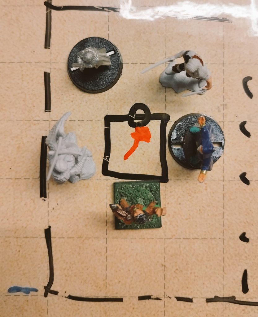 jordibenavente's tweet photo. Hi ha partides que ho veus, que les recordarร s sempre. Dungeons #DnD #RolAmbLaColla ๐ฒ๐ฅ#Quasit a la cornisa. Detectar mร gia. Oh yeah. https://t.co/xvklnnZTgK