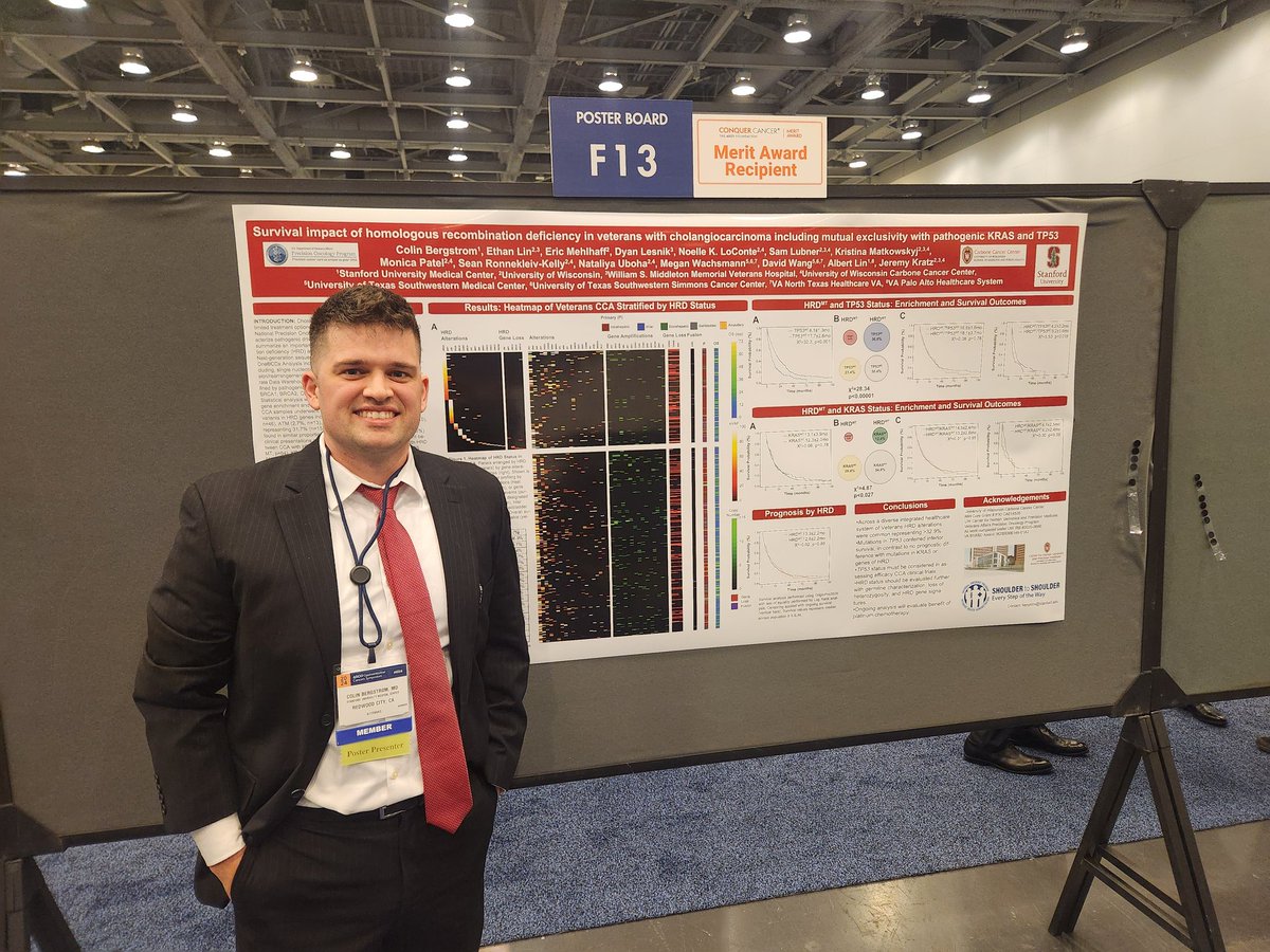 Congrats <a href="/CBergstromMD/">Colin Bergstrom</a> on <a href="/ConquerCancerFd/">Conquer Cancer, the ASCO Foundation</a> #MERIT  for collaborative <a href="/UWCarbone/">UW Health | Carbone Cancer Center</a> <-> <a href="/StanfordMed/">Stanford Medicine</a> #GI24 showing TP53 and HRD mut exclus in <a href="/curecc/">Cholangiocarcinoma Foundation</a>