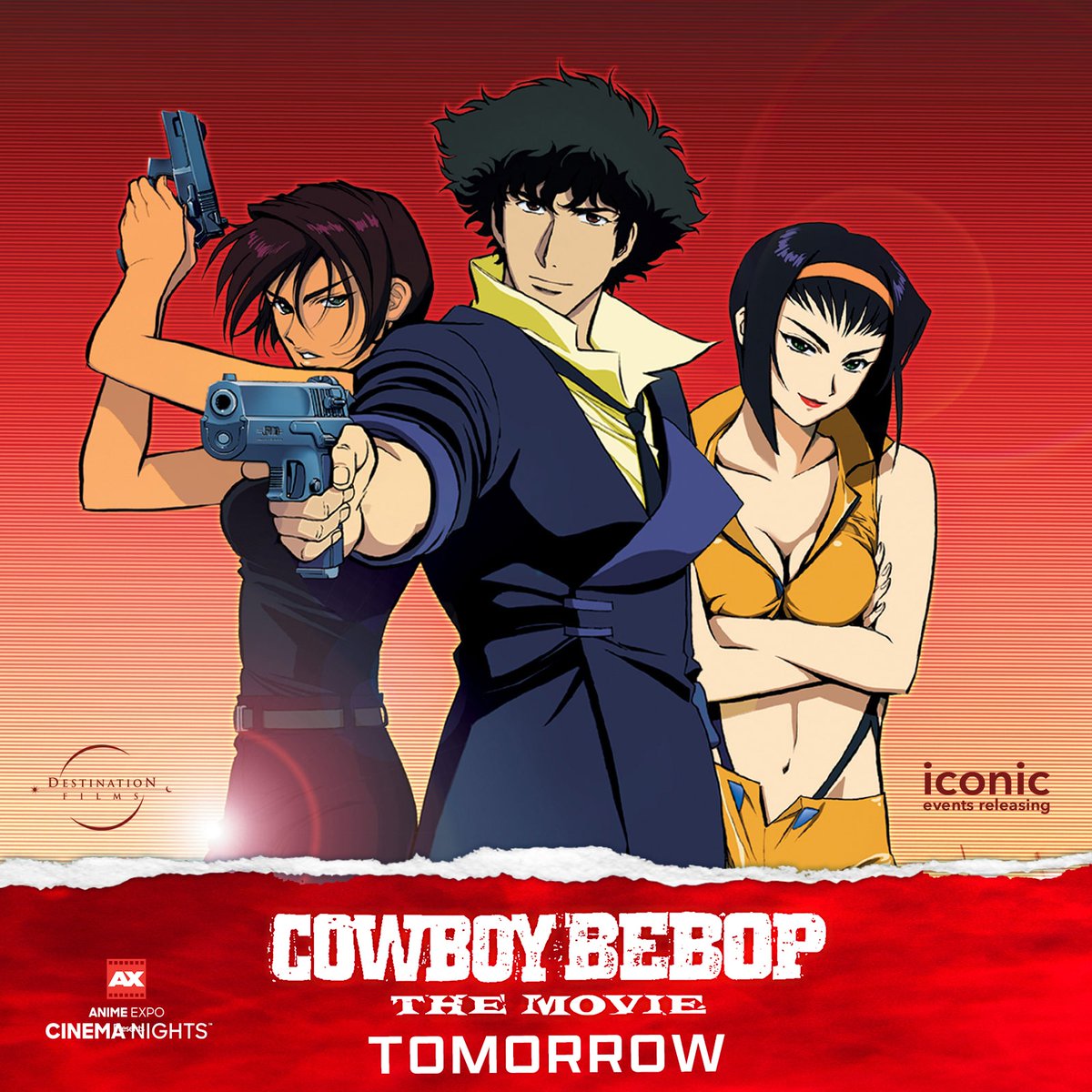 animenyc's tweet photo. Tomorrow! The adventure begins back on the big screen. Watch Cowboy Bebop: The Movie in sub & dub. Book now: #acxn #cowboybebop #cowboybebopthemovie #iconiceventsnow
ποΈ TICKETS & SHOWTIMES: https://t.co/JAoJkZ11By ποΈ https://t.co/IcV01dLogH