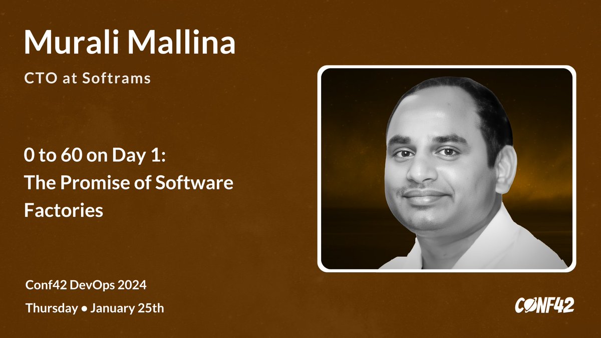 conf42com's tweet image. 🌟Presenting our next speaker at #Conf42DevOps🗣️

🌐conf42.com/DevOps_2024_Mu…

🎙️What does it take in your organization for an idea to go from 0 (idea) to 60 (deployment)?

#SoftwareFactories #Day1Acceleration #TechInnovation #RapidDeployment #ZeroToSixty #SoftwareDevelopment #Tech