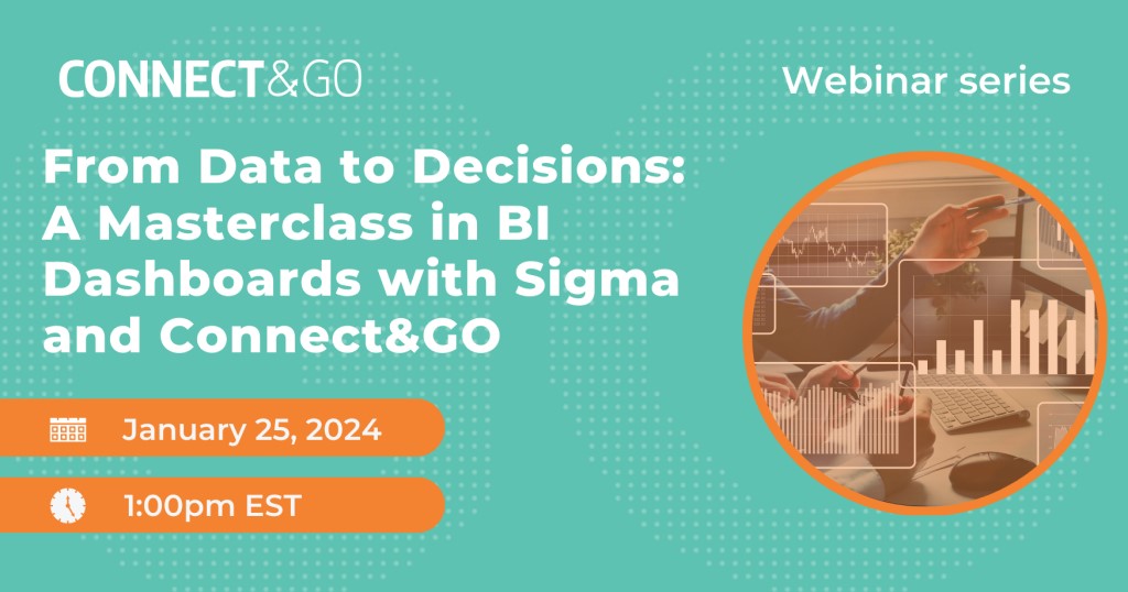 Join Connect&Go as they give a masterclass in data and decision making. January 25 at 1pm EST Register here bit.ly/48FxAT0