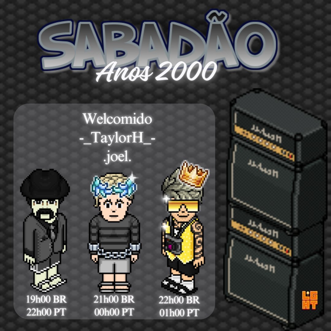🎧🎶 É CHEGADO A HORA, INVADINDO OS STUDIOS DA LIGHT: ANOS 2000 🦁

🎶 Quer dançar? Quer dançar?
O Tigrão vai te ensinar 
Desce, sobe devegar 
No final é só jogar 🎶

⏰ 19h00 BR até 23h00 BR
🎁 Premiação em Jogos e Doações 
🦊 Ao vivo pela <a href="/FsLightHabbo/">LightHabbo</a> 

#Anos200 #Furacão2000