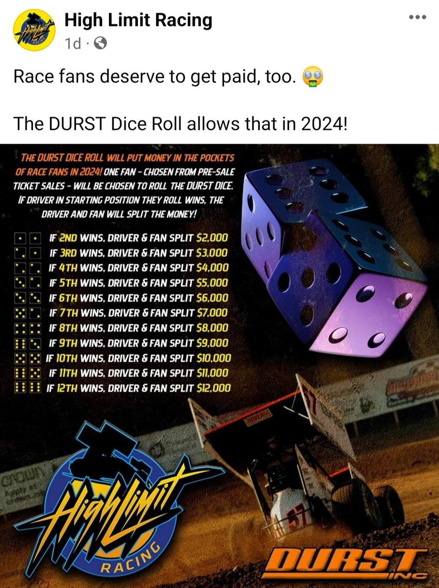 Highlimits is coming in Hot to Portsmouth Raceway Park for the 7th Annual Dean Knittel Memorial.  So if you're coming to the race and you purchase Pre-sale tickets you'll be entered to win like shown below.  Email Me @ jknittel54@gmail.com for more info