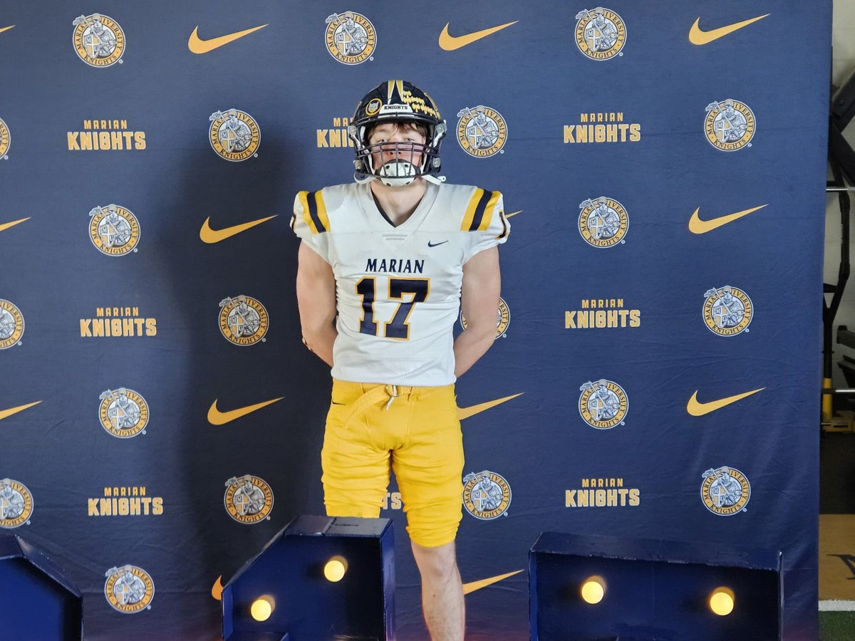 Had an awesome overnight visit at Marian university, Indianapolis. A lot of special things going on over there. Thank you to <a href="/Coach_SmithMU/">Dan Smith</a> and the rest of the coaching staff for showing me Marian! 
<a href="/CoachKeanePHS/">Coach Keane</a> <a href="/CoachKooi28/">Drew Kooi</a> <a href="/TopGunQB/">Top Gun QB</a>  <a href="/CoachBigPete/">Peter "Coach Big Pete" Leinweber</a> <a href="/PrepRedzoneIL/">Prep Redzone Illinois</a> <a href="/Ath_Recruit/">The Athletic Academy Recruiting</a>