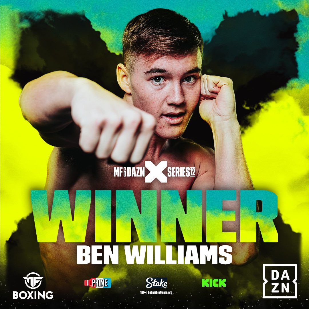 Victory secured 🔥 @_BenWilliams3 defeats Fes Batista in dominant fashion 🙌 Watch live on dazn.com 🍿 #XSeries012 | NOW | @MF_DAZNXSeries | @PrimeHydrate | @KickStreaming