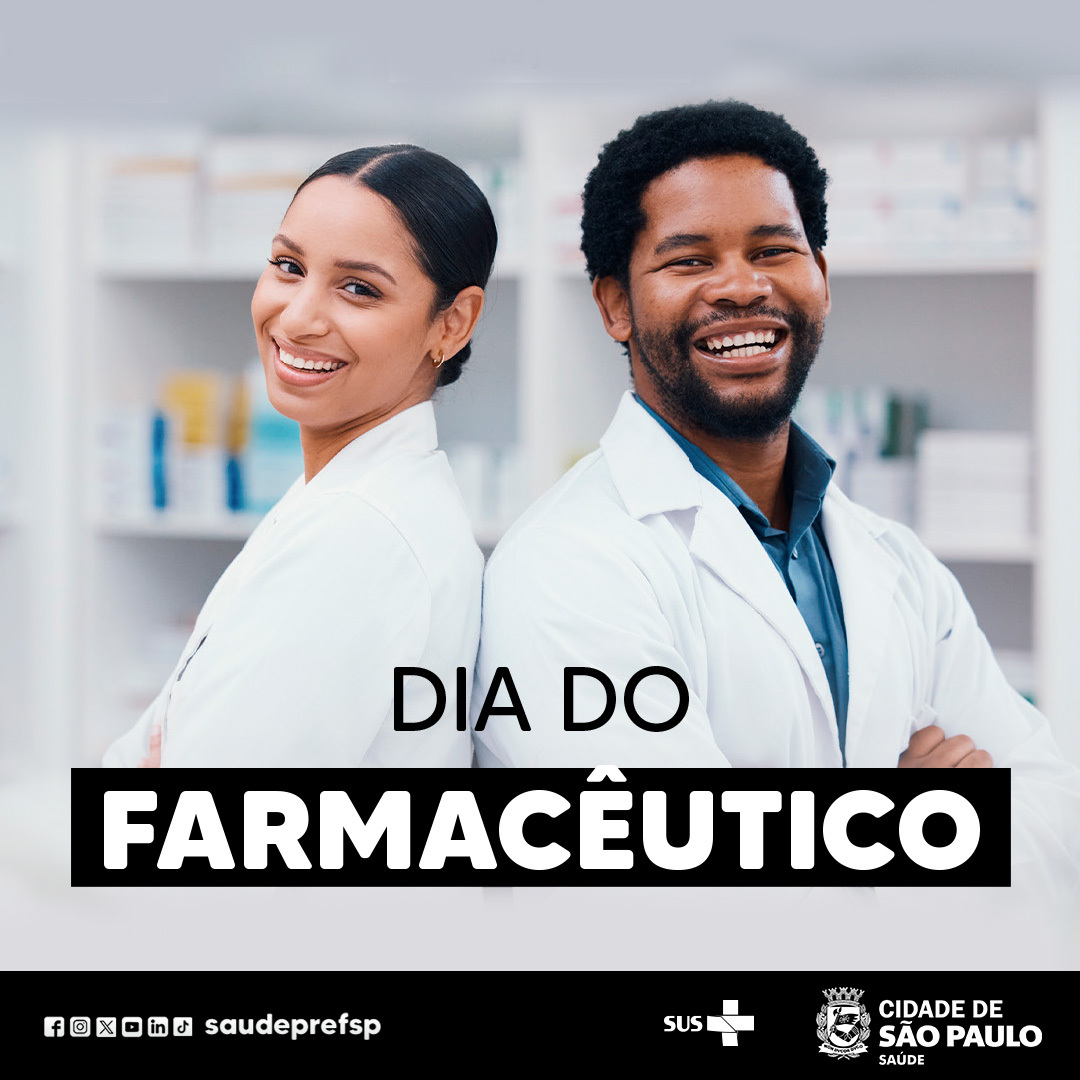 saudeprefsp's tweet image. 💊​🥼​ Neste sábado (20), é celebrado o Dia do Farmacêutico. A data surgiu com o intuito de promover a valorização do profissional no país.

A Saúde conta com mais de 1.400 farmacêuticos, presentes nos diversos estabelecimentos da rede municipal.

#SaudePrefSP #DiaDoFamaceutico