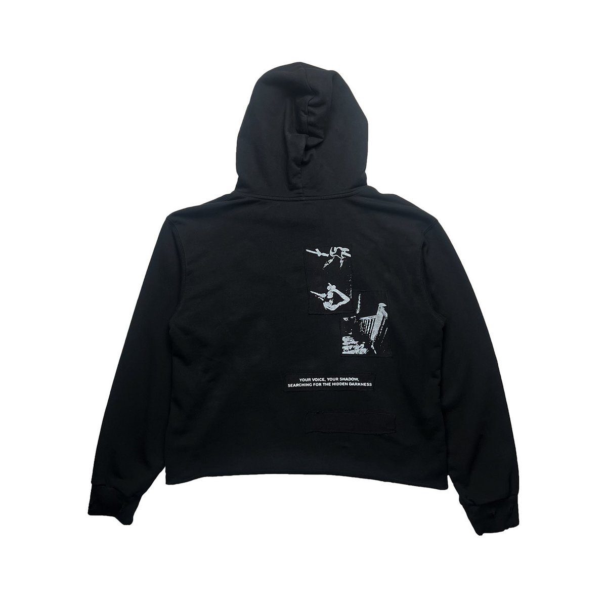 DamagedWallflow's tweet photo. ‘INTO THE VOID’ Patchwork Hoodie

- 16oz french terry cotton
- Screen printed patches
- 3 unique pins

Love this piece https://t.co/YVg5ZndLIp