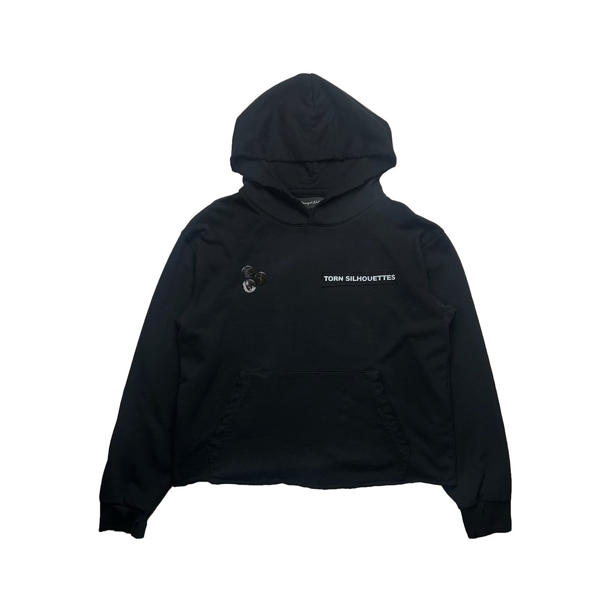 DamagedWallflow's tweet photo. ‘INTO THE VOID’ Patchwork Hoodie

- 16oz french terry cotton
- Screen printed patches
- 3 unique pins

Love this piece https://t.co/YVg5ZndLIp