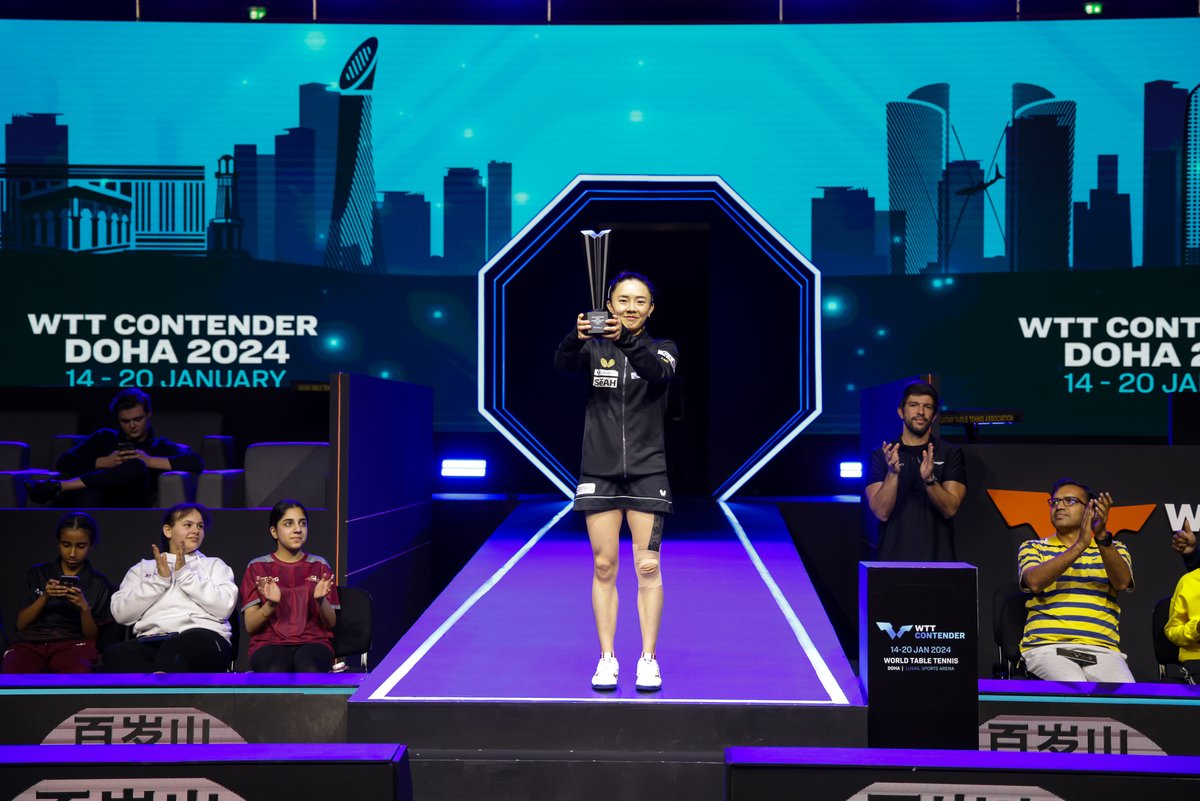 WTTGlobal's tweet photo. Congratulations to the champions of the first #WTTContender event of the 2024 season - #WTTDoha! 👑 

Women's Singles - Jeon Jihee 🇰🇷
Men's Singles - Timo Boll 🇩🇪

#TableTennis #PingPong https://t.co/aCm5zLNRHD