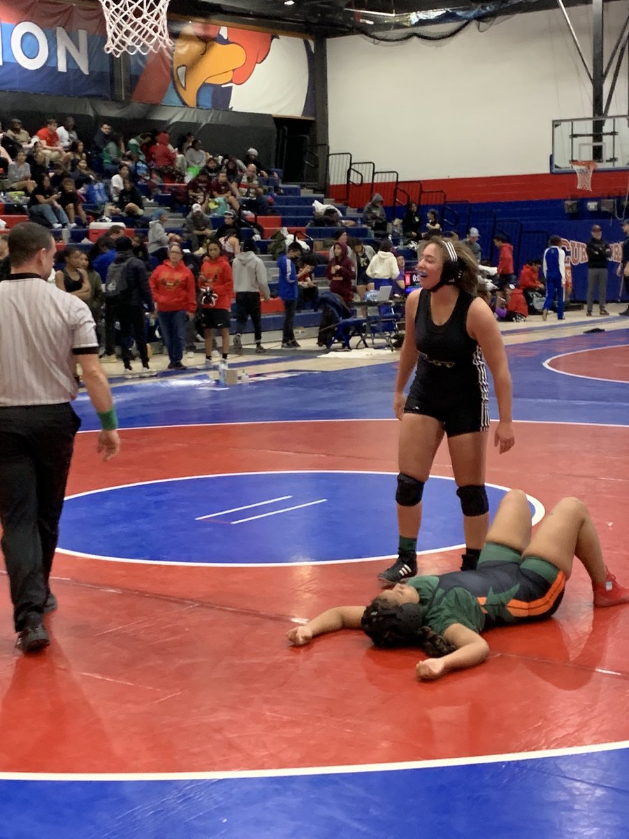 Girls put 3 into the finals including Lily Cohen (pictured) over the defending city champion at 170(not pictured). Nyah Lovis won 8-7 and Zabby Badru pinned in the semis. Sofe Guerrero going for 5th.