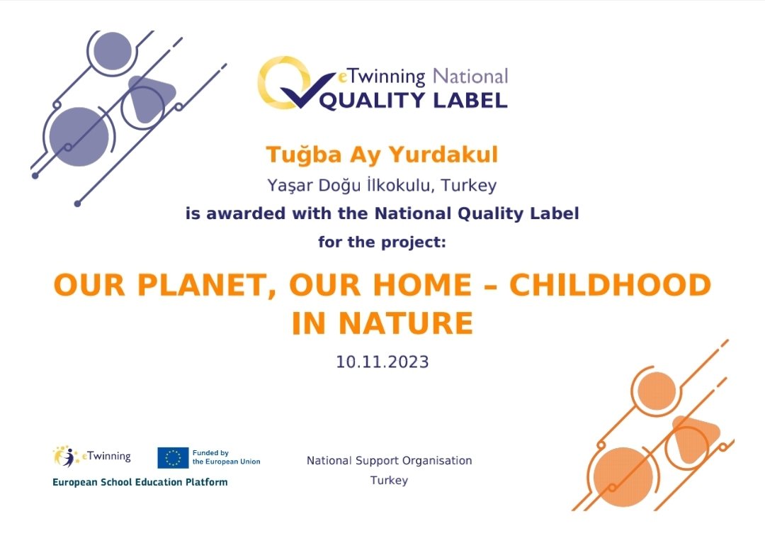 YASARDOGUI's tweet photo. Ulusal Kalite Etiketi ile ödüllendirilen  projemiz, Avrupa Kalite Etiketi ile de ödüllendirildi.Ogretmenlerimizi tebrik ediyoruz.@tcmeb @istanbulilmem @kagithane_mem https://t.co/7ec32dTZdd
