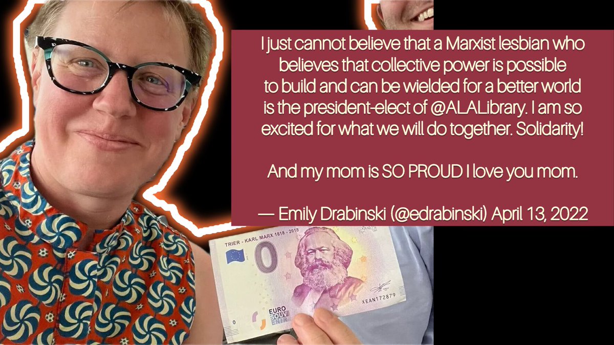 SexHarassed's tweet image. Emily Drabinski (@ALALibrary President) writes:

“s[]xually explicit materials in school #libraries [are] a problem that profoundly does not exist.”

As @ConceptualJames always says, Marxists always lie, and in this case, “profoundly.”

#LibLearnX24 #parenting #moms #dads