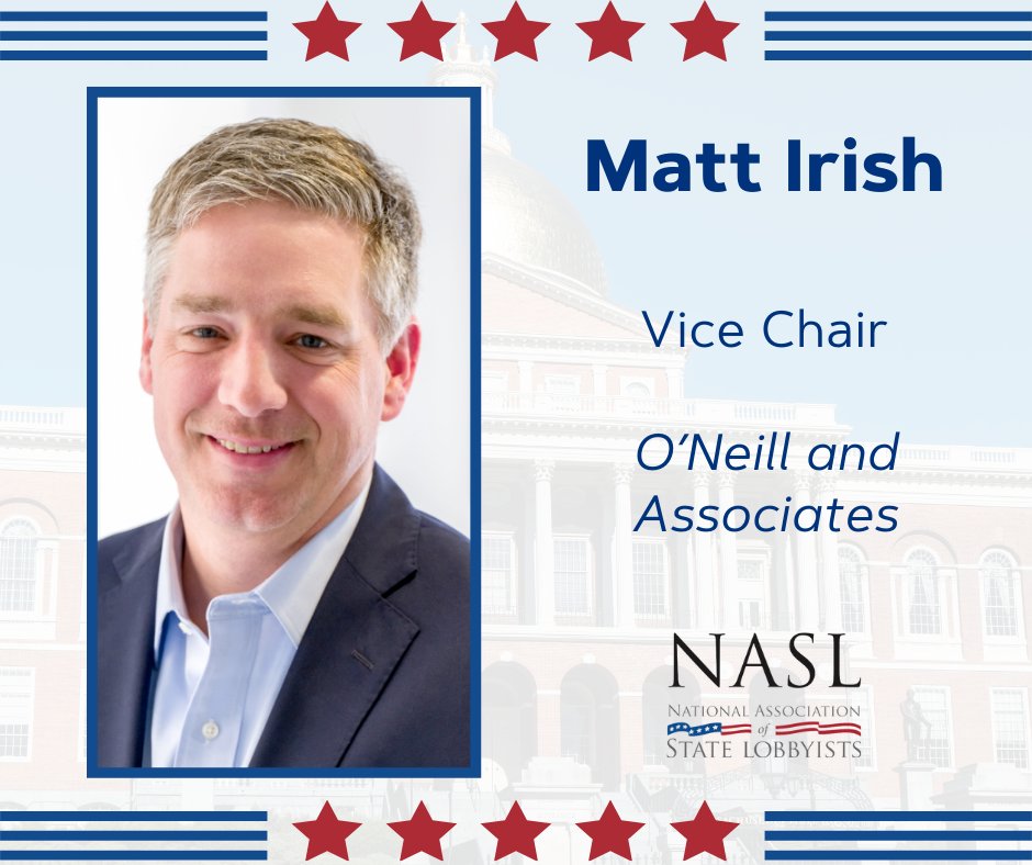 Matt Irish brings 25+ years of experience, including in the Massachusetts Senate, U.S. Senate, and high-profile campaigns, to his position as vice chair of @ONeillandAssoc. Learn more about him in this #NASL Member Spotlight: statelobbyists.org/member-spotlig…