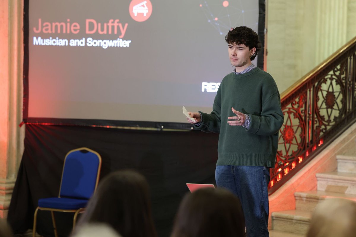 TEDxStormont's tweet photo. Closing #TEDxStormont2024 is the talented musician, songwriter, and TikTok sensation, Jamie Duffy.

@JamieDuffyMusic https://t.co/VSz9ZEShbs
