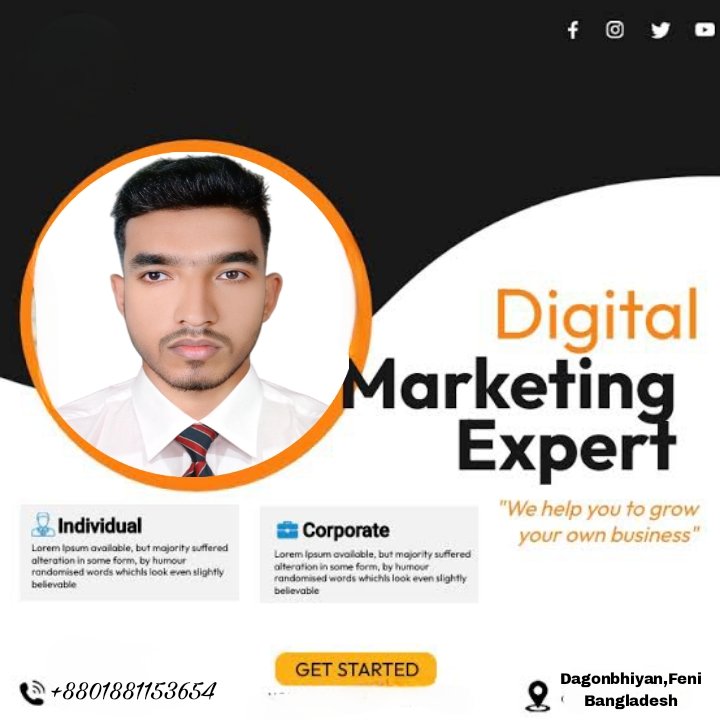 Hi there! Are you searching for a Digital Marketer for grow your business???
I am a digital marketing expert .
please contact with me to take all kind of social media marketing services.
contact👇👇
email - mushfiknadim007@gmail.com
whatsapp- +8801881153654
#DigitalMarketing