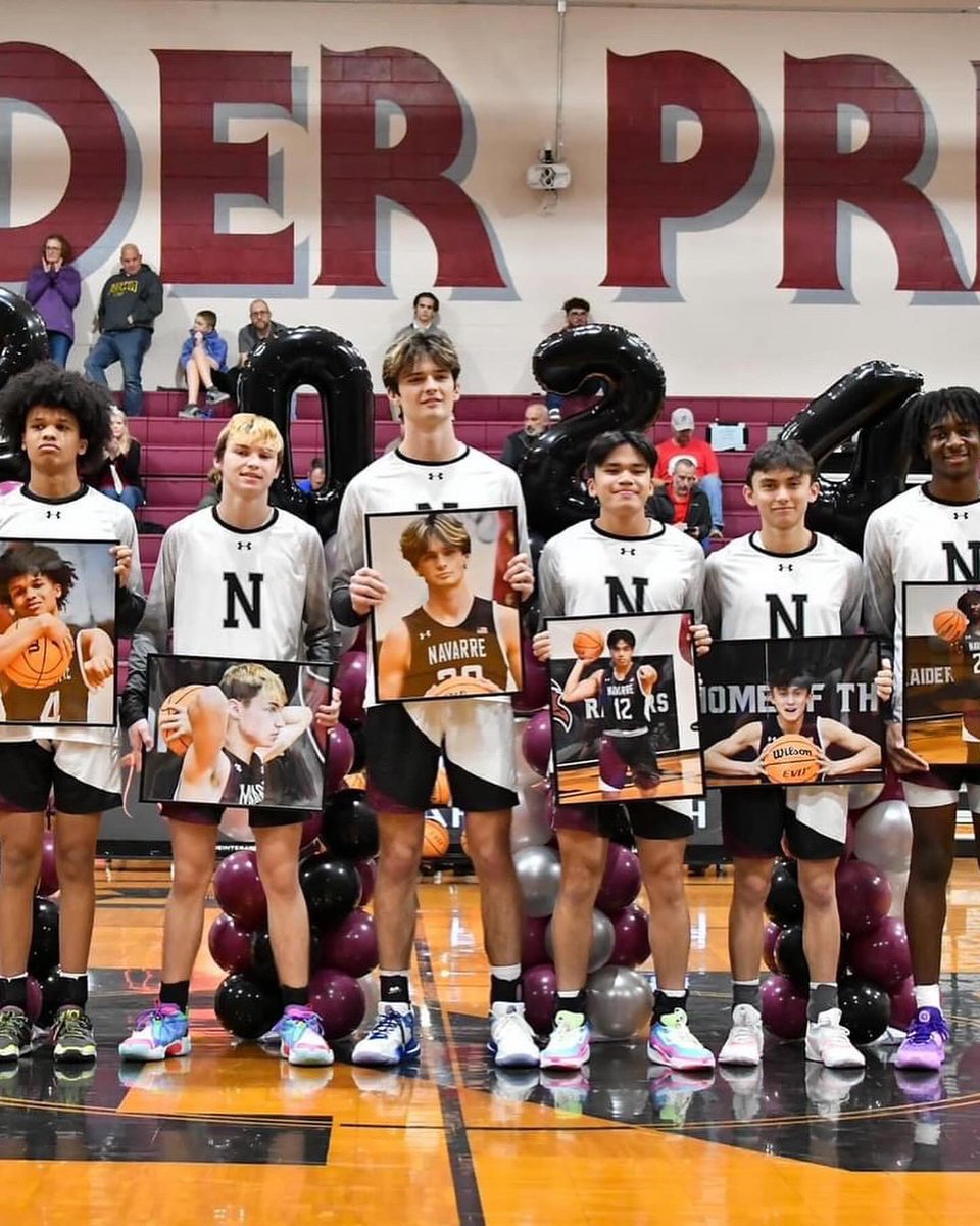 ForrestCharlesT's tweet photo. Awesome night…Senior Night for the Navarre Raiders basketball team. Proud to stand there with Jonah and our family.
Capped it off with a 61-41 win vs Pace. Jonah compiled 18 pts, 4 assist, 3 steals and 2 rebounds…had 4 3s in the game. @NavarreHighBB https://t.co/8hgLuvTzeA