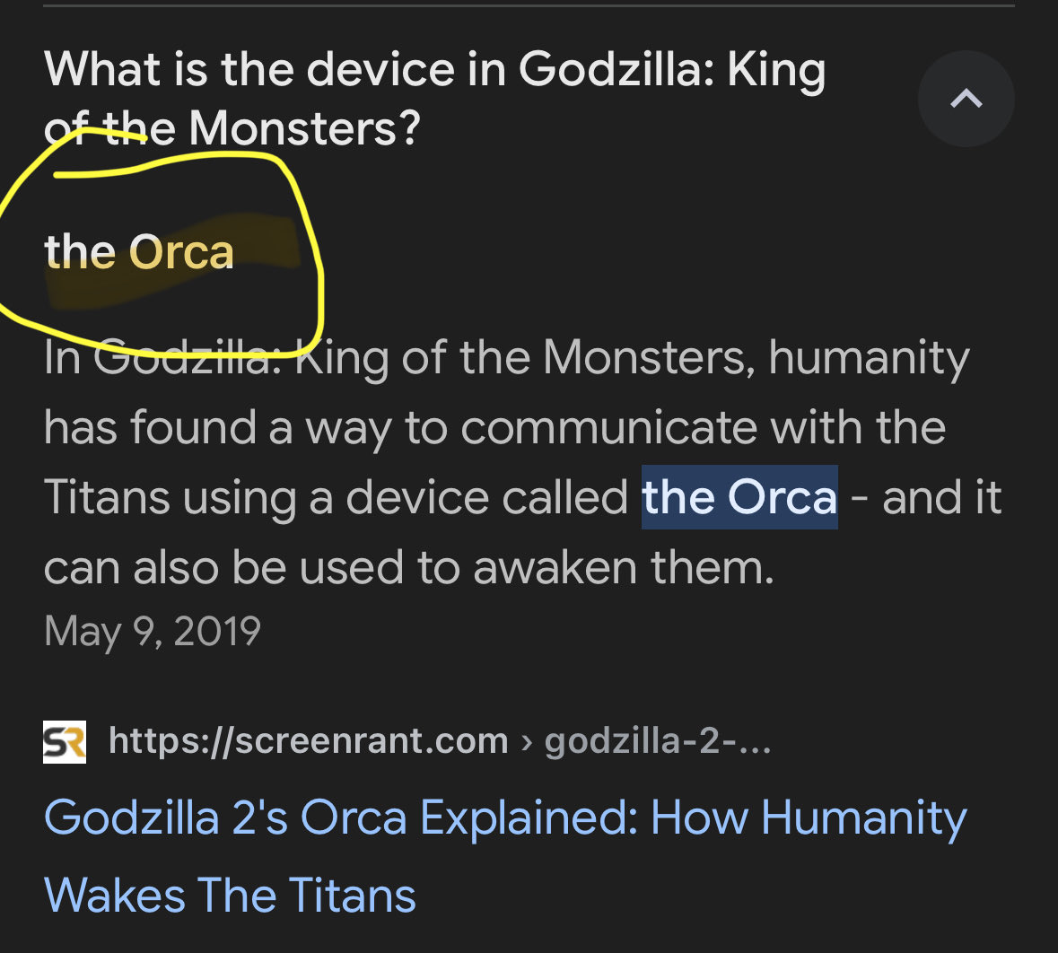 Voice_OT_Orcas's tweet photo. Somebody at Legendary Pictures’ MonsterVerse really likes Orcinus Orca —> #Keiko #Orca #AppleTv #movies — #BlackfishEffect cc @jeffrey_ventre @OrcaSOS @d_delphinidae #communication device #Titans #Godzilla King of the Monsters https://t.co/VPUMAalb4I
