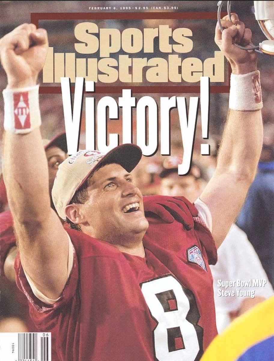 vintcougscards's tweet image. A favorite SI cover for me is former BYU and niners QB Steve Young on SI cover in 1995 after winning the Super Bowl. Loved SI and the journalism back in the day but it changed and it lost its appeal for me in recent years. #byufootball #sicover