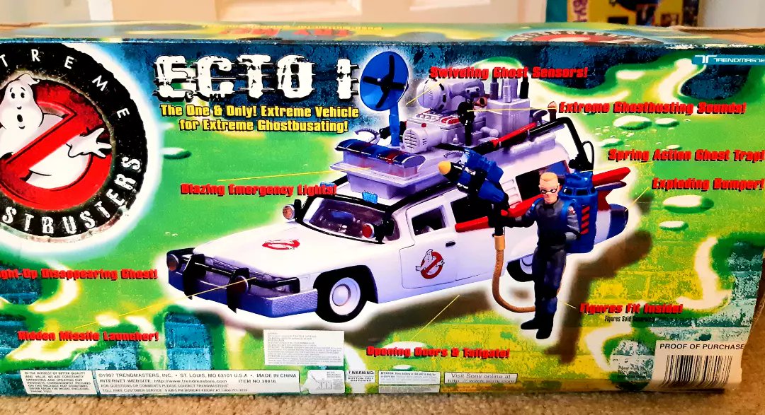 KDavJeff's tweet image. Nothing beats the Kenner Classic however one of the rarer #Ecto1 vehicles ever produced, and the best overall for look and style (in my opinion) is the 1997 #ExtremeGhostbusters release by #Trendmasters. I dug this one out this morning. 

#Ghostbusters