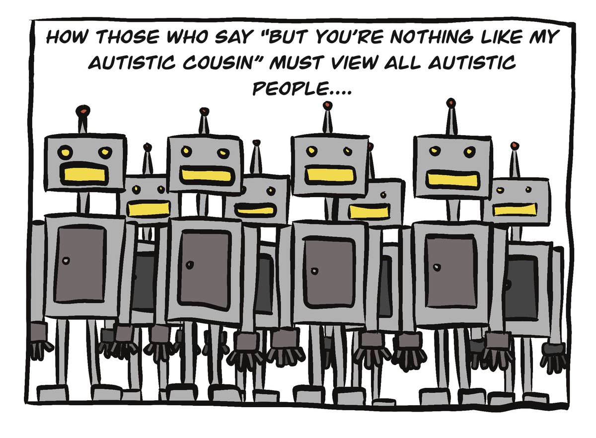 Autistic_Lauren's tweet photo. “But you’re nothing like my autistic relative….” #ActuallyAutistic #LiasComics https://t.co/y6mn2vxbDg