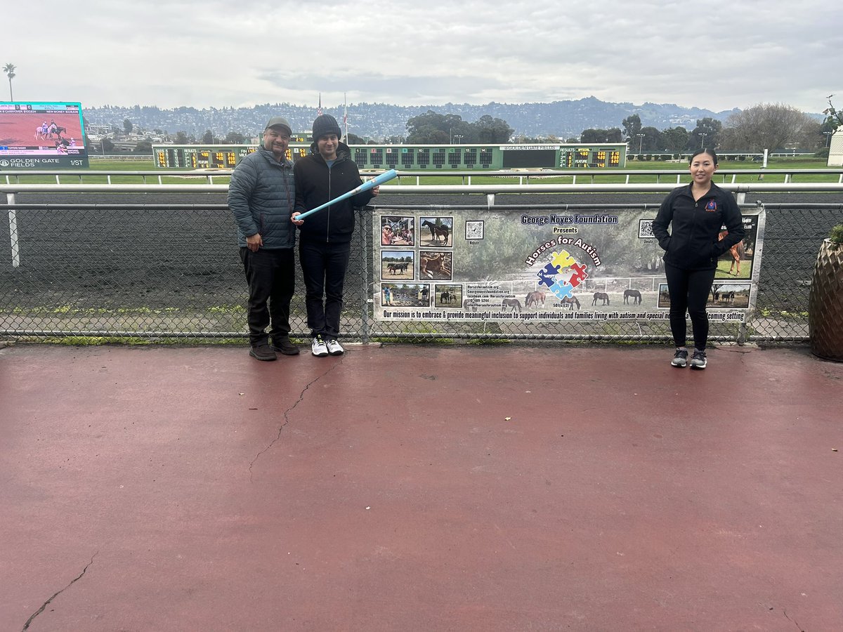 Thank you <a href="/KatayamaRobert/">Robert Katayama</a> &amp; TAK racing for the custom made baseball bat for “Horses for Autism” what an awesome gift! #AutismAwareness <a href="/taboadaracing/">Horses for Autism (Taboada Racing Stables)</a> <a href="/GeoNfoundation/">George Noyes Foundation</a> @WilClark22 combining our passions! <a href="/RenzoTaboada3/">Renzo Taboada</a> <a href="/GGFracing/">Golden Gate Fields</a>