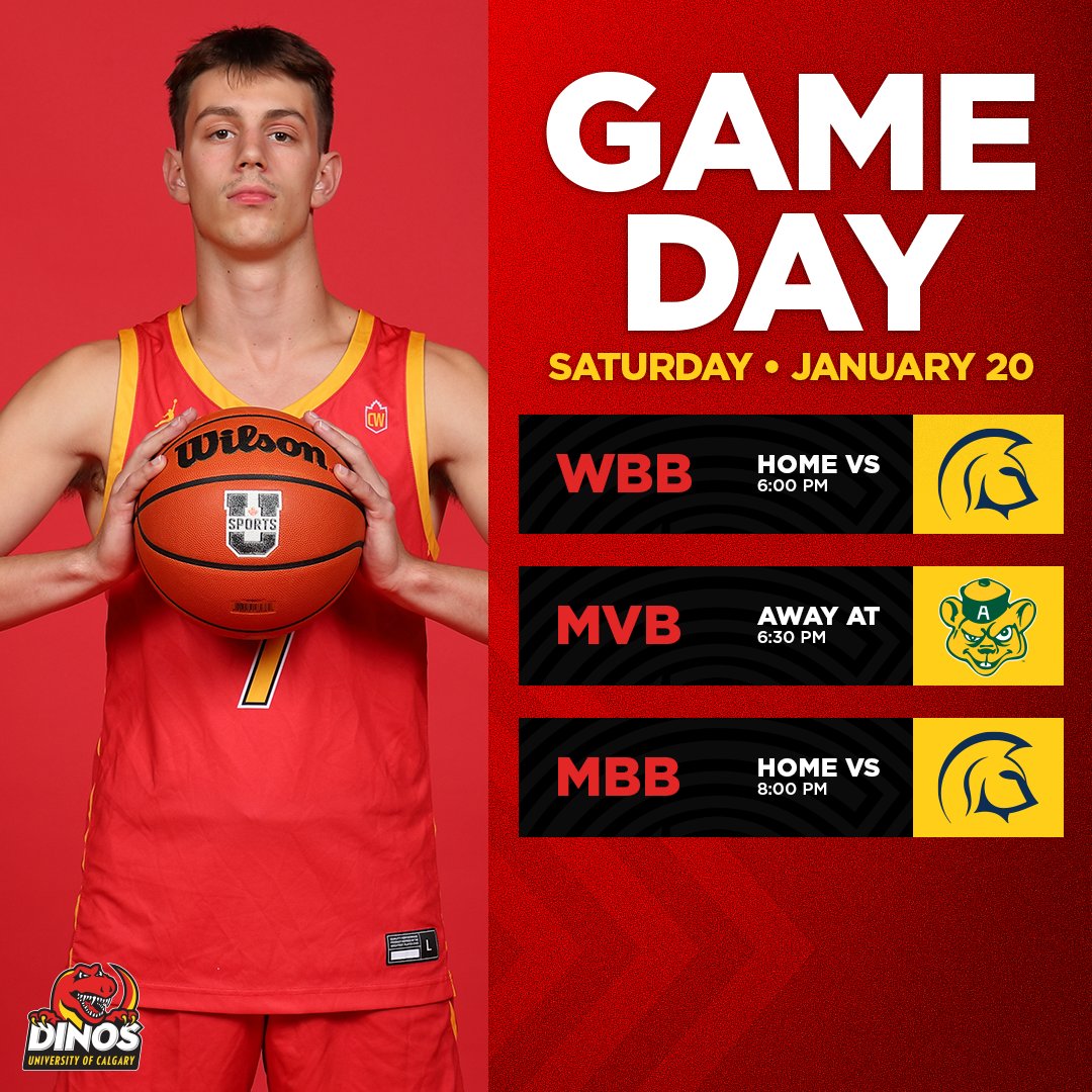 𝗚𝗔𝗠𝗘 𝗗𝗔𝗬!    

<a href="/DinosWHKY/">UCalgary Dinos Women's Hockey 🏒</a> celebrates their seniors on a busy Saturday.

🎟️ ➡️ godinos.com/tickets 

#GoDinos