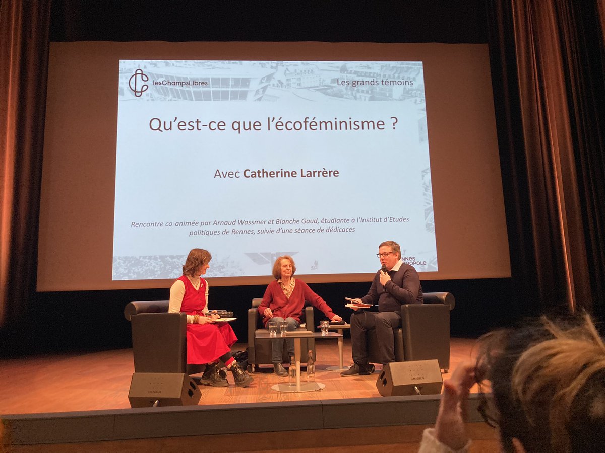 Catherine Larrère et l’écofeminisme aux Champs Libres. 👍🏻 
#catherinelarrere #ecofeminisme