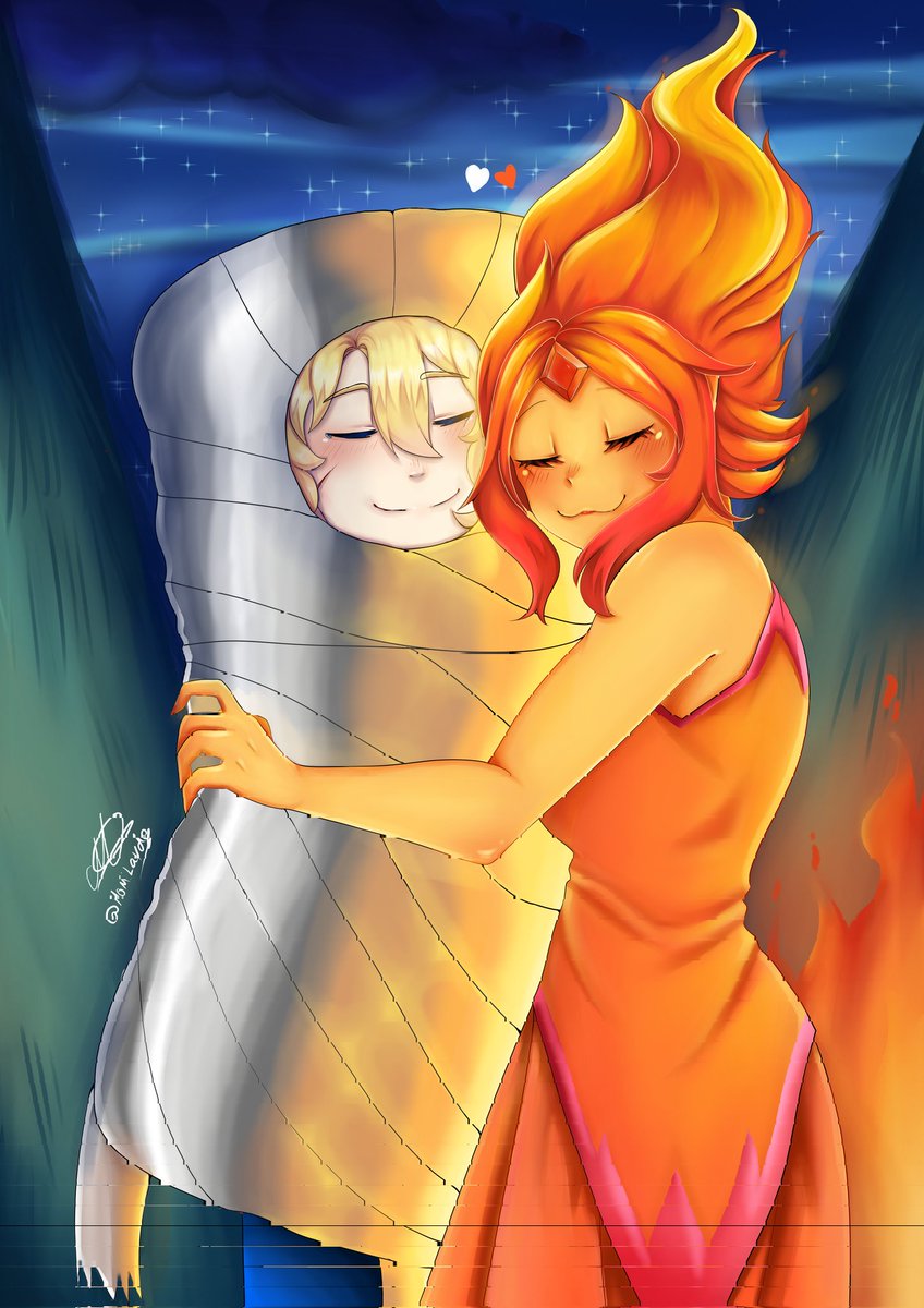 momilayde's tweet photo. Eu amo esses dois♡ #adventuretimefanart #adventuretime #finn #princessflame https://t.co/dxMXDWRZoz