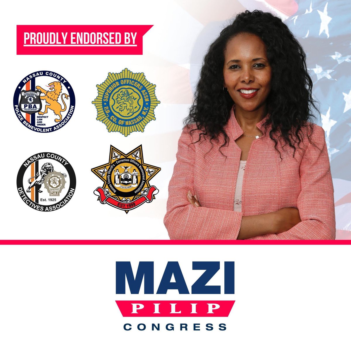 maziforcongress's tweet photo. I'm so grateful to have received the endorsement of all 4 of Nassau's law enforcement unions. As a legislator, I added police to the County Police Force. As county executive, Tom Suozzi tried to cut the police budget by $30 million. Unlike Suozzi, I will always back the blue. https://t.co/JnswtZUr3K