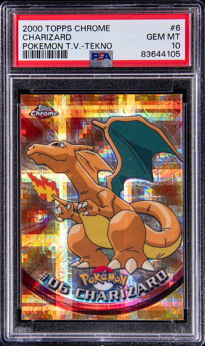 This 2000 Topps Chrome Pokemon T.V. Tekno #6 Charizard - PSA GEM  MT 10 is available in our January Pop Culture Elite. Bid now:  https://t.co/Vy5NJvtSie