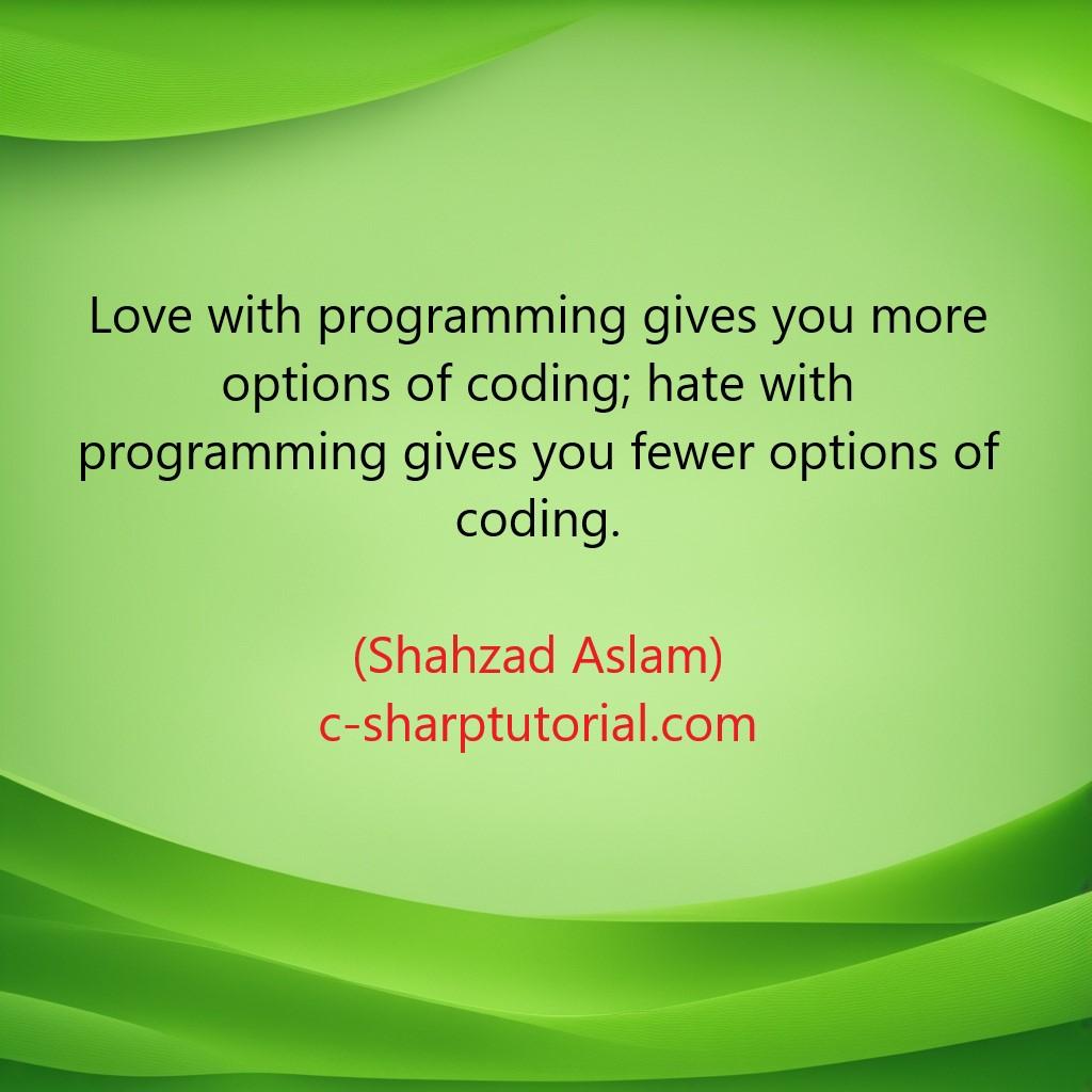CSharp92827922's tweet image. Love and hate with programming.