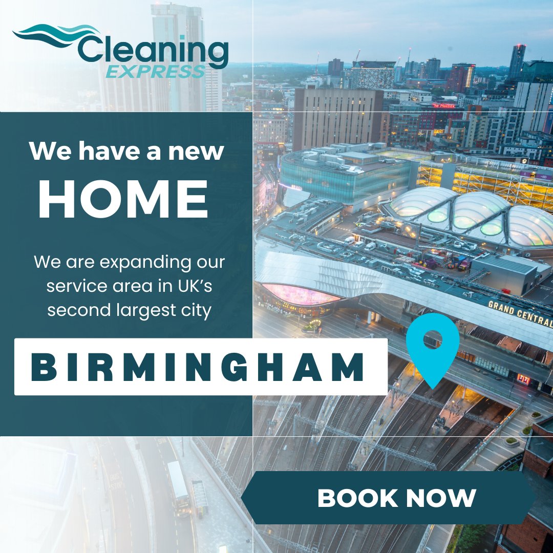 cleaningxpress's tweet photo. Birmingham we have arrived! We’re launching our domestic cleaning service in Birmingham, and we’re incredibly excited to be bringing our professional cleaning expertise to the city. Say hello to spotless spaces and happy clients. ✨🥰
https://t.co/8BDyp6P0Cm https://t.co/xrVdfiNfnp
