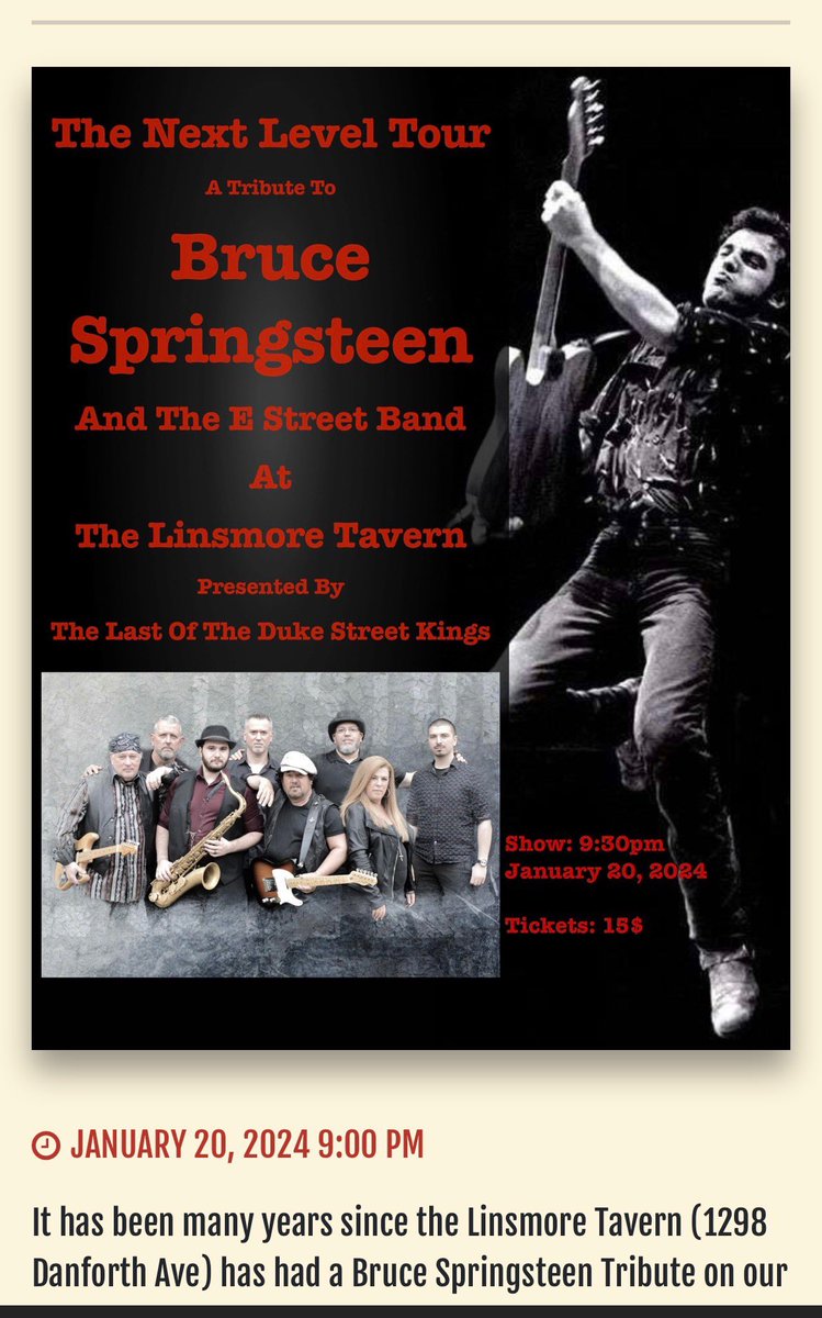 Tonight at the Linsmore Tavern