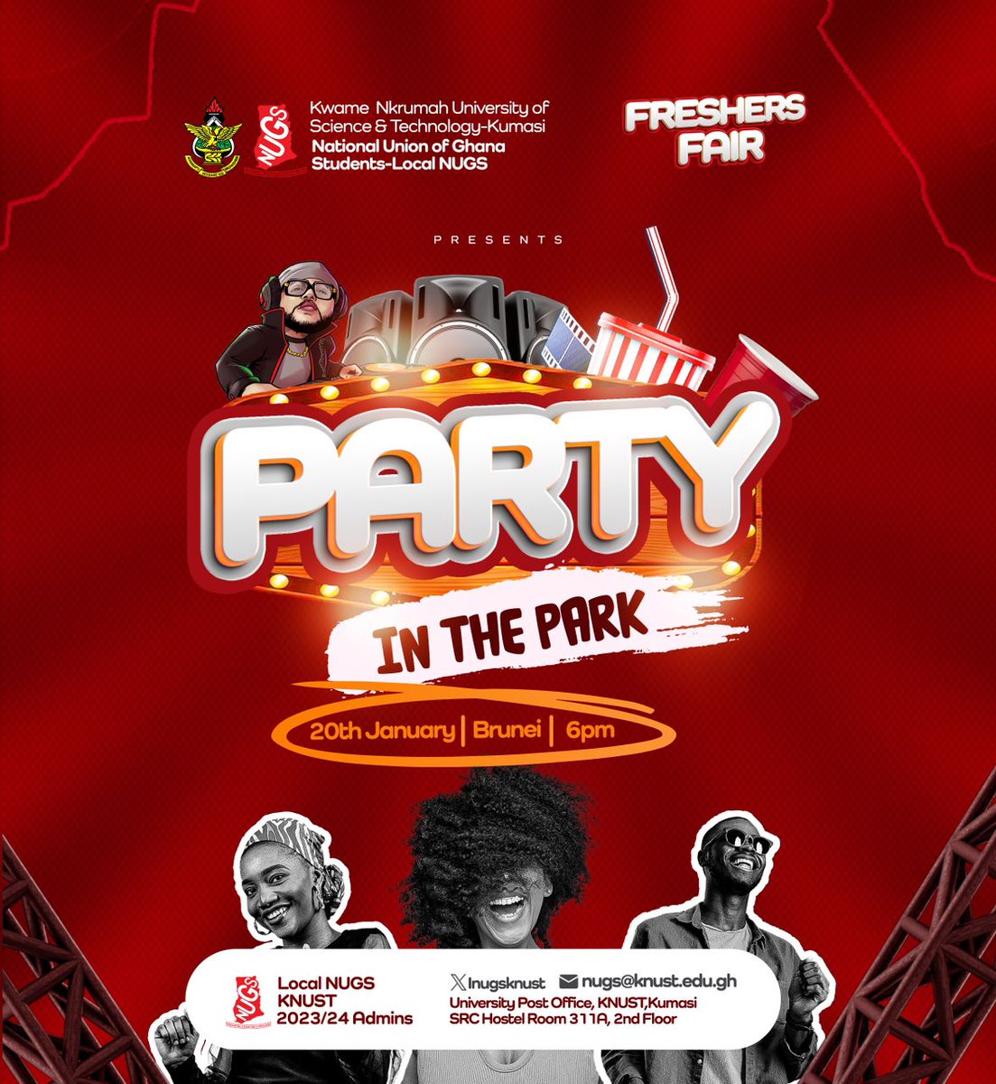 ObedDOA1's tweet photo. #KNUSTFreshersFair
#PartyInThePark https://t.co/HnYinRhX0Y