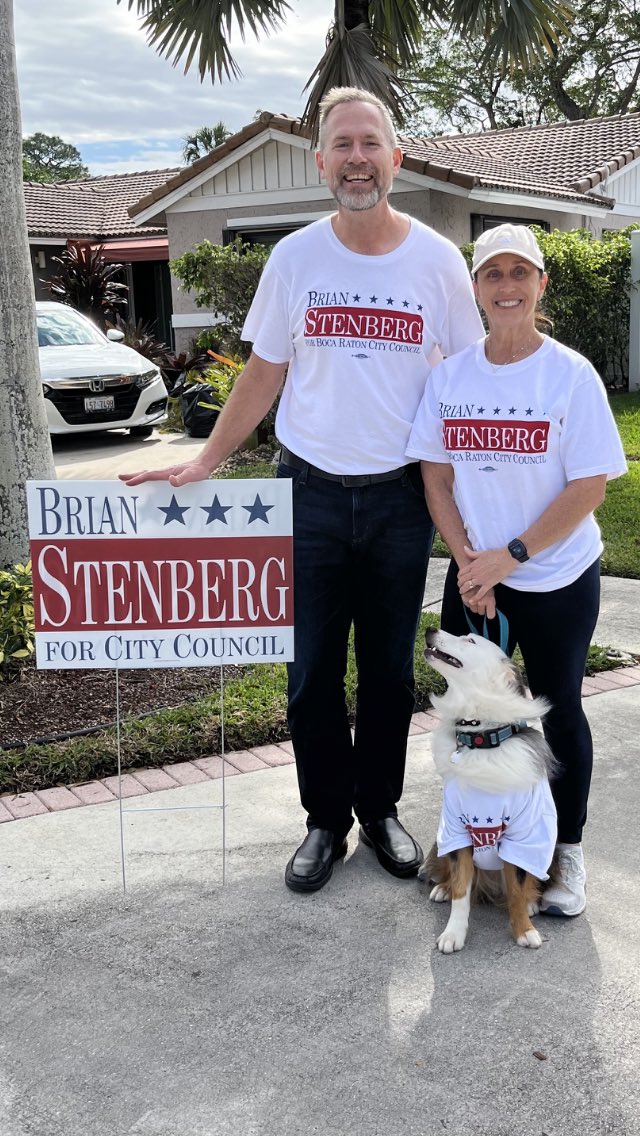 BrianStenberg3's tweet photo. On the trail with our Canine Campaign Consultant sniffing out voters for the March 19th election. https://t.co/FHRnORcKnz