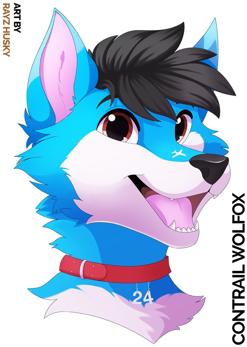 RayzBrownHusky's tweet photo. It's my boyfie's birthday today and I decided to drew him this handsome headshot of him uwu~ still mostly use reference but starting to get used to this purple-tint celshade and thin outline that I've been doing for a while ~

Happy birthday hun~ @ContrailWolFox 🤎💙 https://t.co/Q5hZOH1mmh