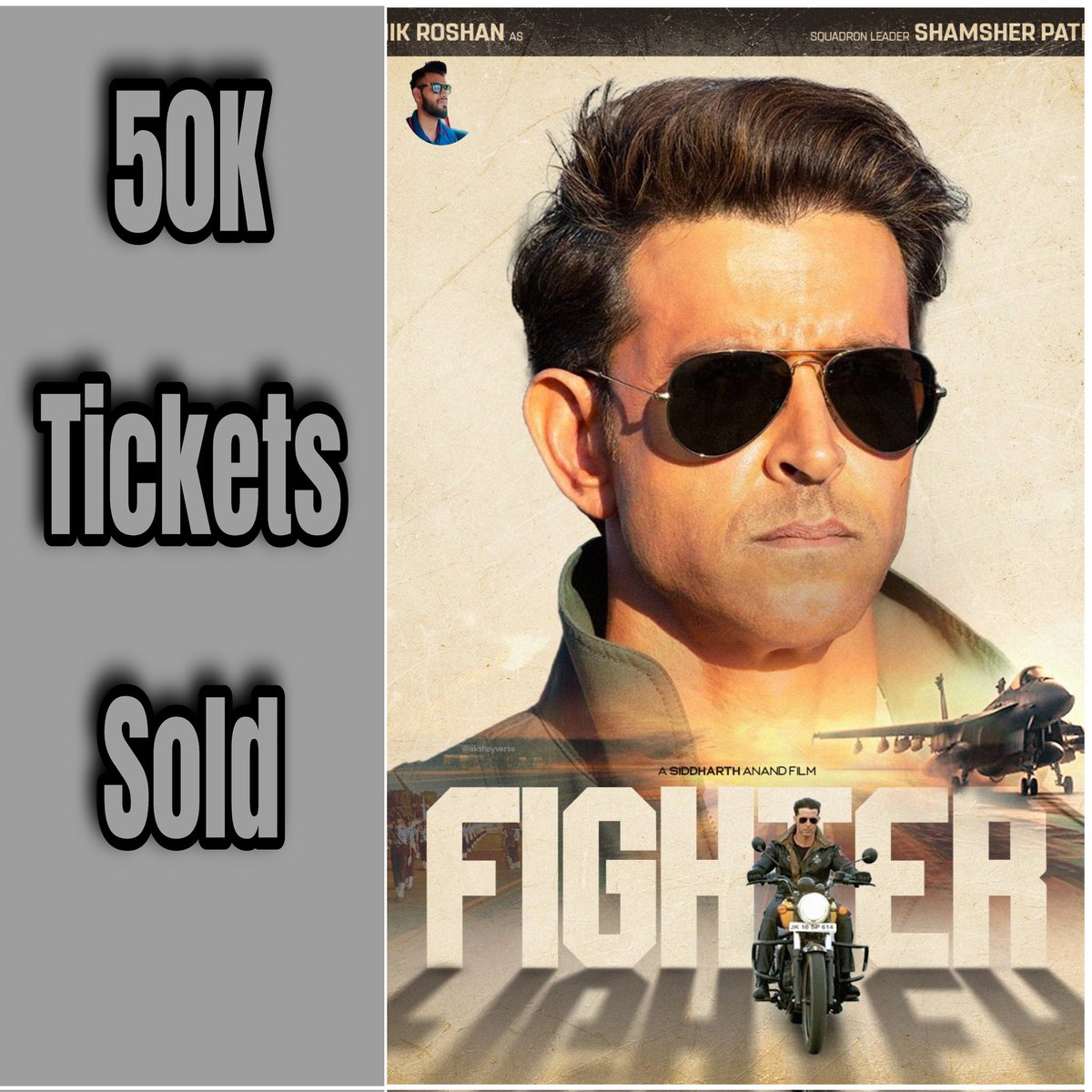 #FighterMovie Sold Out 50K TICKETS For Day 1 In India 🔥🔥

#ShamsherPathania Aka PATTY Will Definitely Have A Blast Opening 💯💯💯

#hrithikRoshan #DeepikaPadukone #SiddharthAnand #FighterOn25thJan #FighterTrailer #RepublicDay #FighterInCinemas25thJan