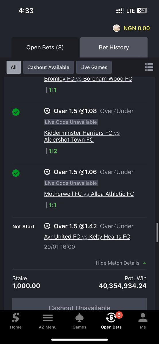 mike_tphit's tweet photo. @SportyBet I didn’t add this game to my bet, you guys did and if e cut my ticket you guys are fraud https://t.co/Z25LXK08Y3