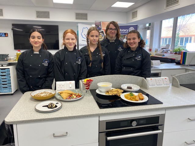So proud of our students taking part in the Rotary Young Chef competition. Congratulations to Beth who progresses to the next stage #GWproud