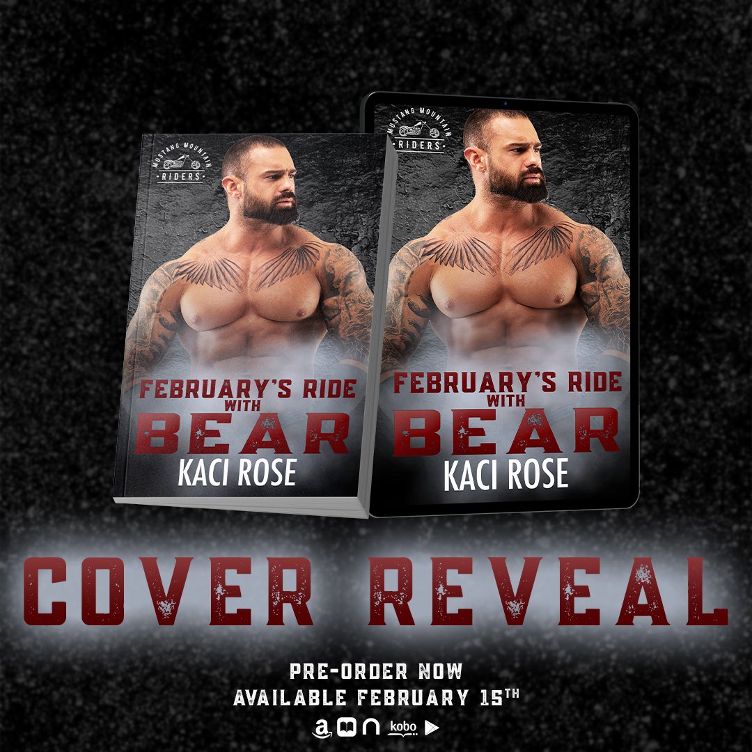 @kaciroseauthor has revealed the cover for February's Ride with Bear, releasing February 15, 2024!

Preorder today!
geni.us/February-Ride-…

#CoverReveal #KaciRoseBooks #ContemporaryRomance #RomanticSuspense #AgeGap #SmallTownRomance #GrumpyandSunshine #HeFellFirst