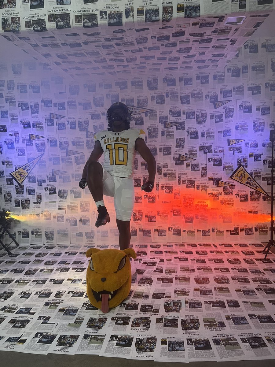 Milford Mill MLB Malachi Barnes on his visit at Bowie State University!! <a href="/Mal__10k/">Malachi Barnes</a> 

#MillerPride 🏈🏈