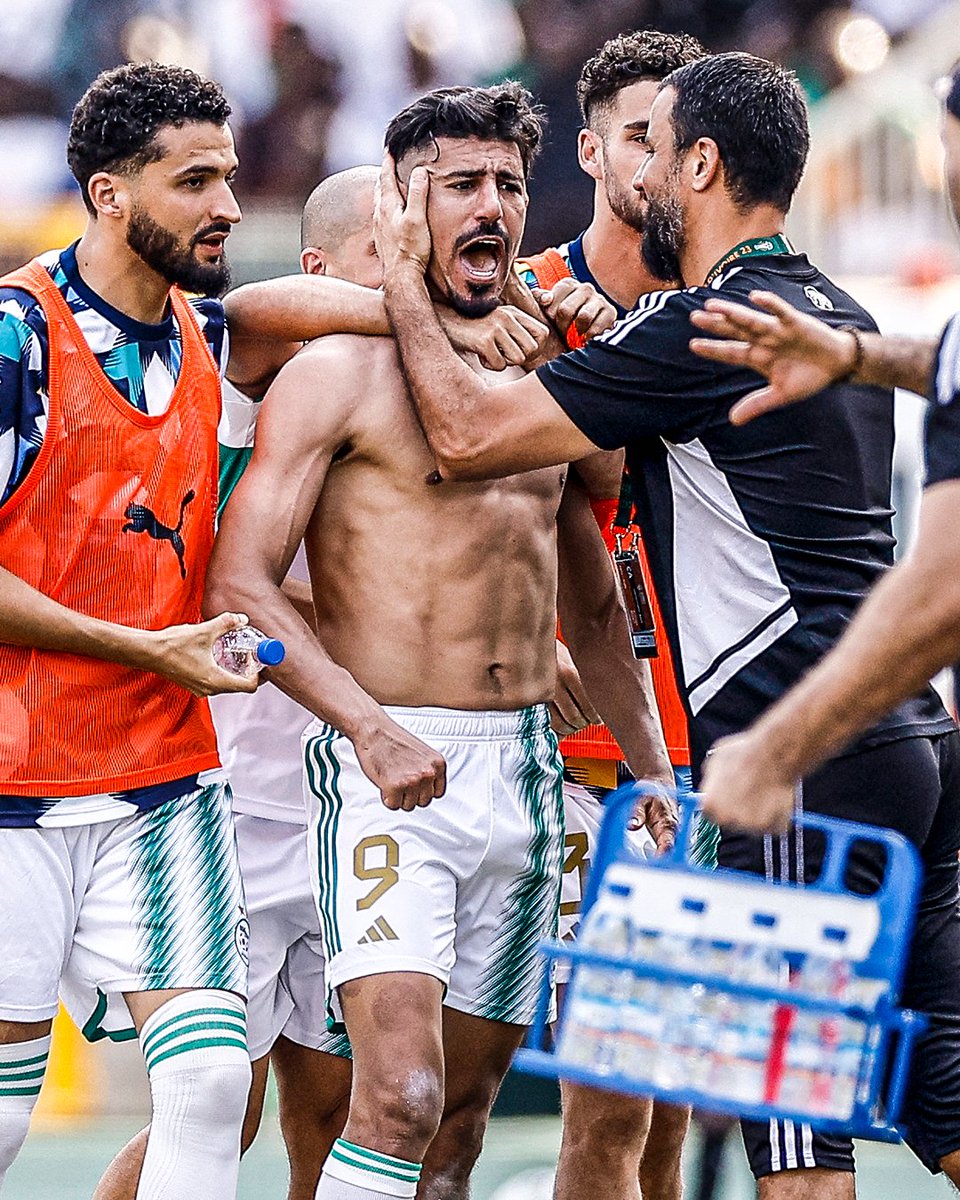 brfootball's tweet photo. Nothing quite like the feeling of a 94th-minute equalizer in a major tournament 🇩🇿 https://t.co/yaWuLTjtq6