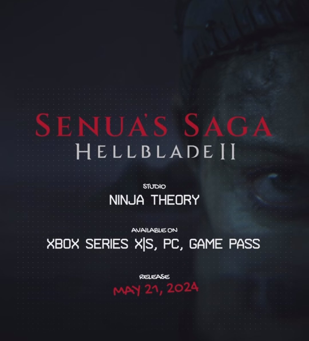 Streetmarvel1's tweet photo. Hellblade 2 announced in the @Xbox  developer direct. 
Release date - May 21
Day 1 on gamepass 💣💥 @XboxGamePass https://t.co/EUlQDJWEt4