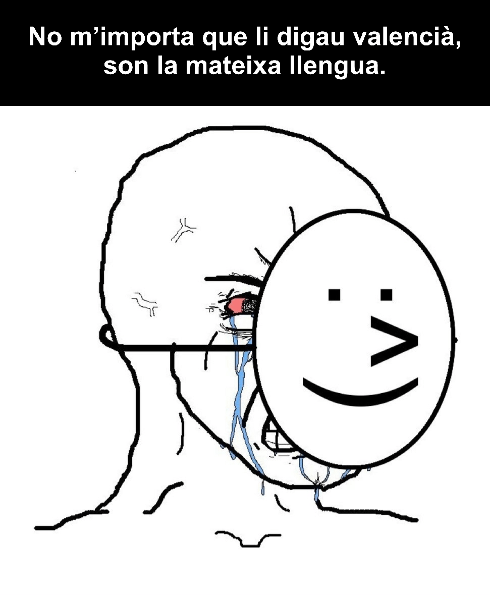 TomasPrez's tweet photo. No som concients de lo molt que els fot que li digam VALENCIÀ o VALENCIANA, per aixo sempre tenen que afegir el mantra-fake de que son la mateixa llengua, qui no es consola es per que no vol.
La LLUITA continua.
AVANT valencians 💪😎✌️
#aperells
#sensepor https://t.co/OSCzMc6YgN