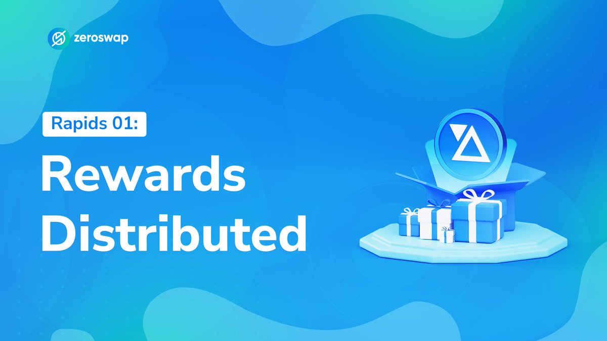 ZeroSwapLabs's tweet photo. We just concluded the very first 'Rapids' Campaign with @paraswap with 685 total interactions, generating $1.8M in volume 🥳

It's now time for the most awaited part of this campaign- Rewards! 🎁

Happy to share that the rewards have to been airdropped to the winning addresses on @0xpolygon chain! 

Congratulations 🥂