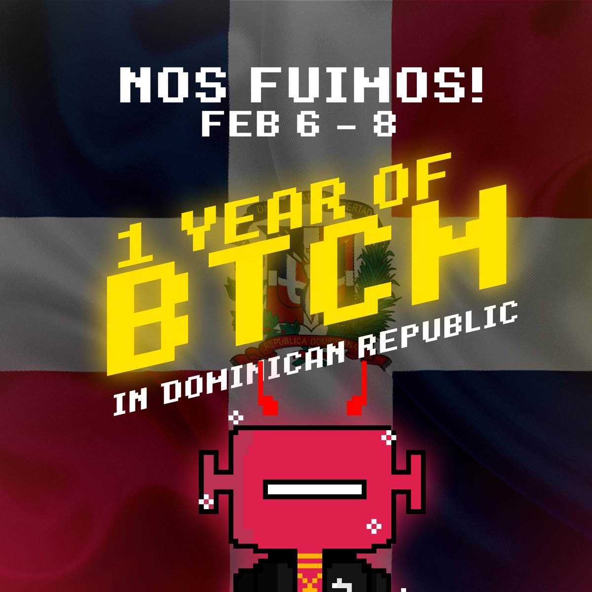 NOS FUIMOS! 🇩🇴🇩🇴🇩🇴 - FULLY PAID TRIP TO DR

Soon, this incredible community will celebrate 1 Full year of building!

It has truly been an EPIC time with all of you, and we want to party!

Come join us in Puerto Plata between February 6 and 8.

For this, we want to run another BTC