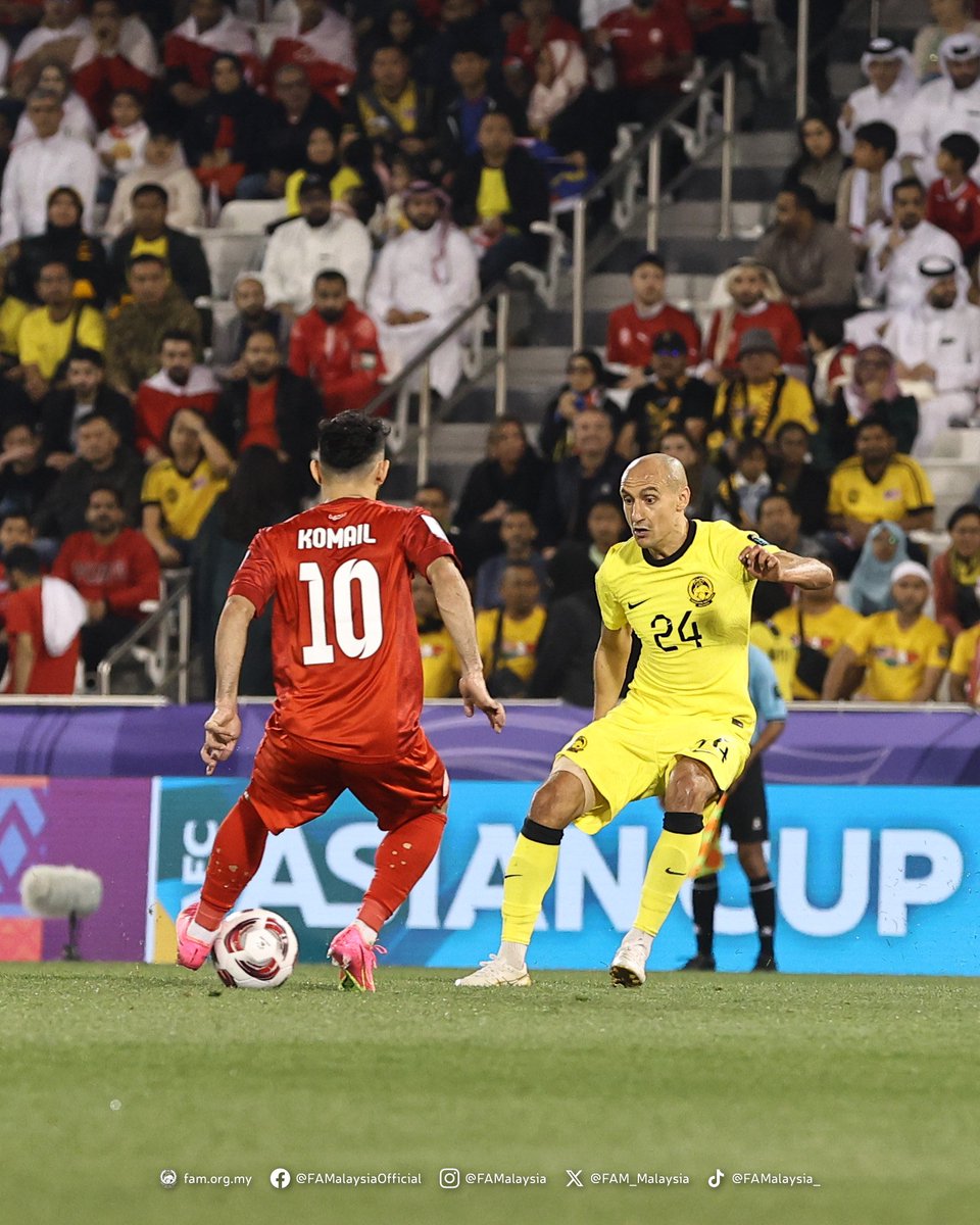 FAM_Malaysia's tweet photo. Keputusan Masa Penuh

Kumpulan E, Piala Asia 2023 | Sabtu, 20 Januari 2024

BAHRAIN 🇧🇭 1-0 🇲🇾 MALAYSIA

⚽️ Ali Madan 90'+5

#FAM #HarimauMalaya #AsianCup2023 https://t.co/HnXOsgu2JI