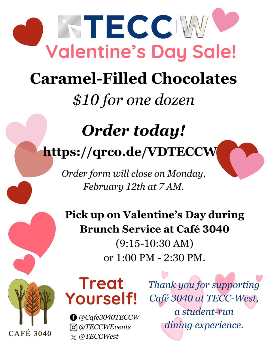 Quantities are limited – order today! qrco.de/VDTECCW @TECCwest @lisdcte @teccwevents @JenSurgeson @GilbreathJustin @DarronDerosa @HospitalityTX @CulinArtistries @lewisvilleisd