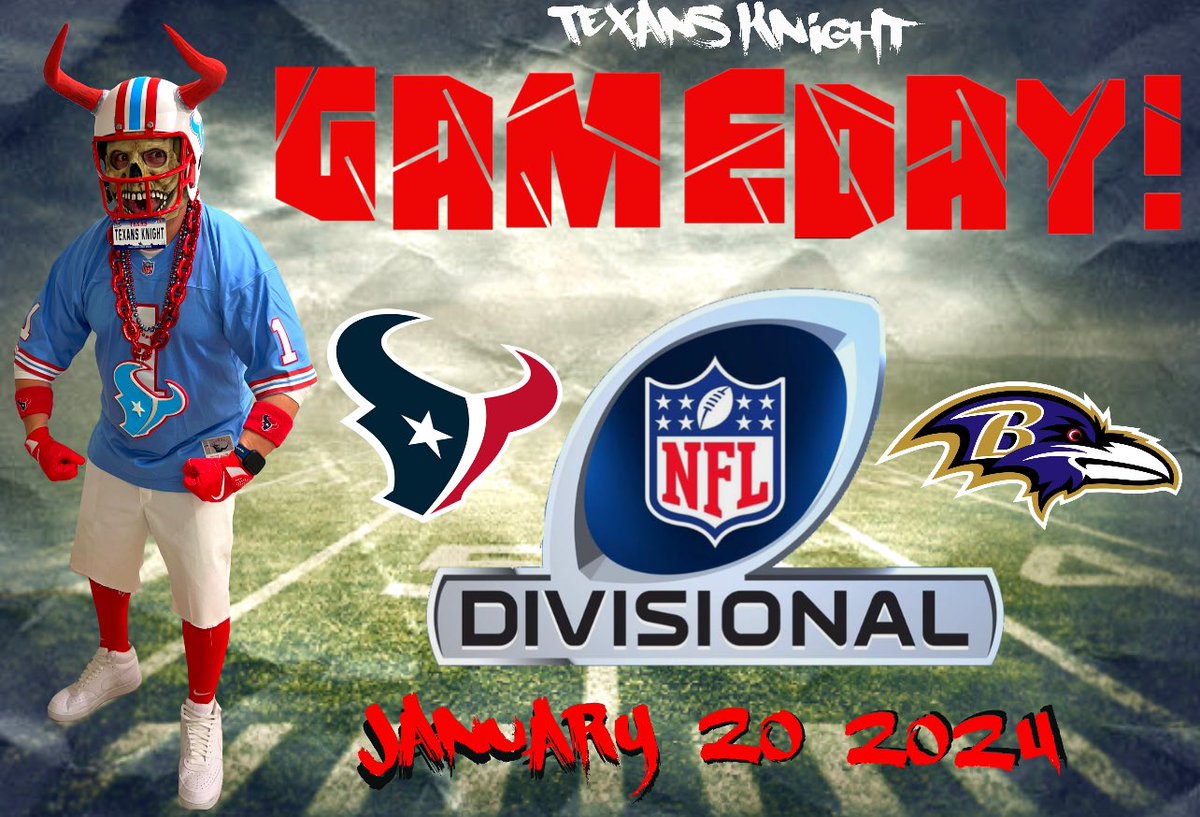 TexansKnight's tweet photo. Ready or not, HERE WE COME! Texans nation is GAMEDAY! Let’s get that W! 🤘🏼💀🤘🏼 @HoustonTexans @TexansTORO1 @TexansCheer  #texans #texansknight #WeAreTexans https://t.co/Uzp495UHys